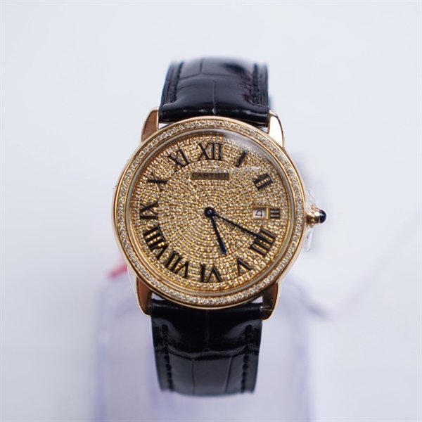 Đồng hồ Cartier mặt tròn vàng (LTB) KG+