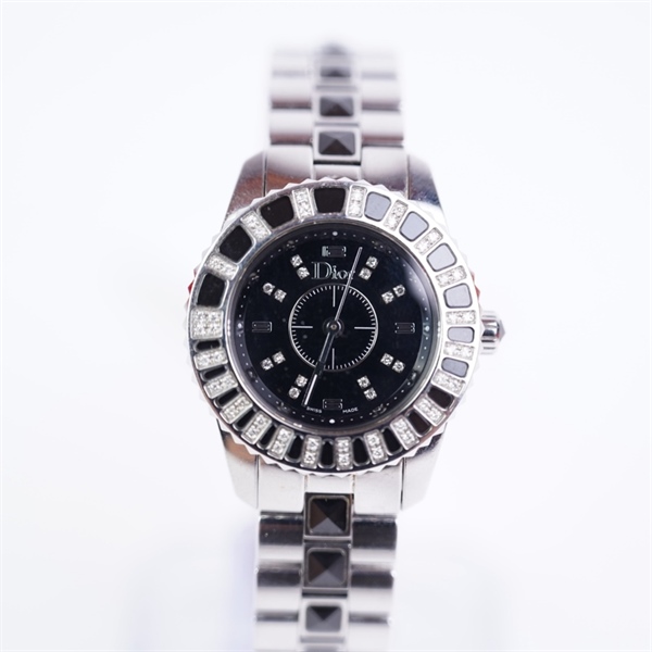 Đồng hồ Dior bạc mặt đen (CD112116-FD7722) sz30 (PN) KG+