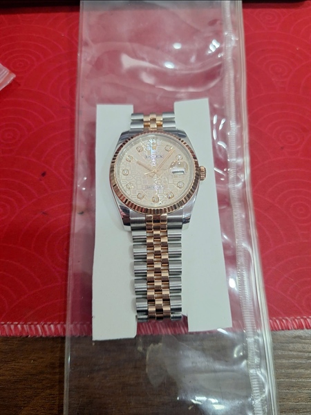 Đồng hồ Rolex bạc mặt hồng (G444126) sz38 (LTB) KG+