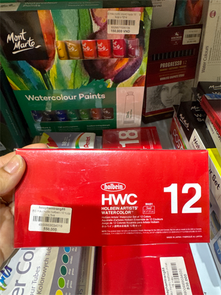 Bộ Màu Nước Holbein Artist – Set 12 Tuýp x 5ml
