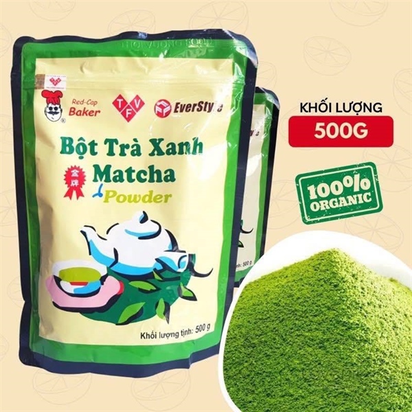 Bột Matcha Đài Loan Mũ Đỏ 500g