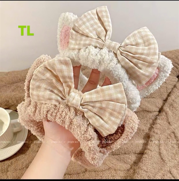 Băng đô lông mềm (caro)