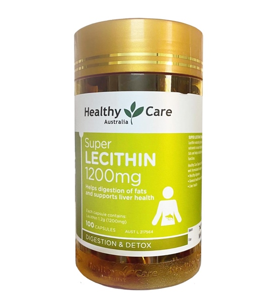 Bổ sung nội tiết tố super lecithin 1200mg healthy care (c/100 viên nang)