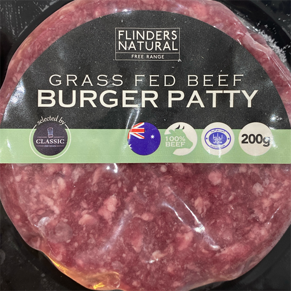 Beef Burger Patty FRZ - Grass Fed 200 gram ( Bò Burger )