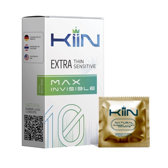 BCS KIIN Max Invisible (Trắng)(Hộp 10 cái) (Trơn, siêu mỏng) - Keiko