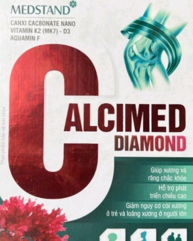 Calcimed Diamond Medstand Bổ sung Canxi, vitamin D3 và K2 - Lọ 30 viên