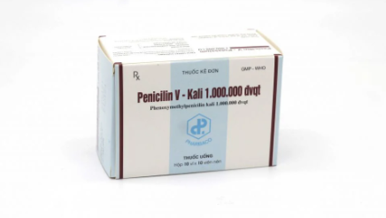 Penicilin V Kali 1.000.000 đvqt (Hộp10vỉ*10viên) - TW1