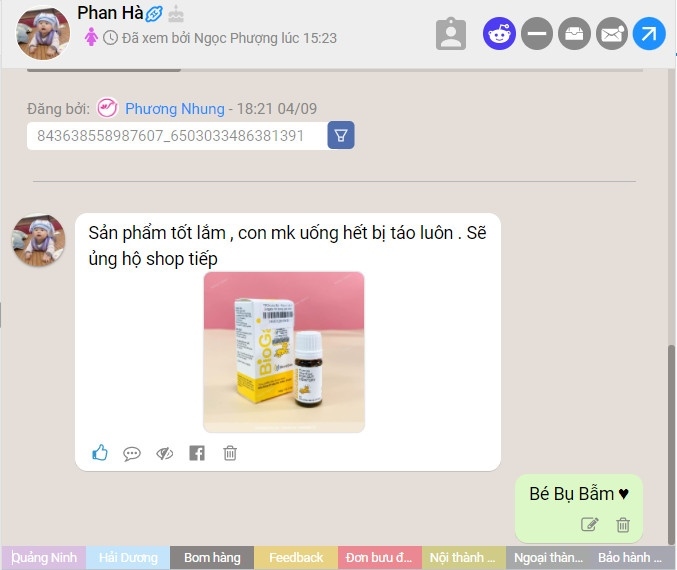 Men vi sinh Biogaia protectis baby 5ml có tem