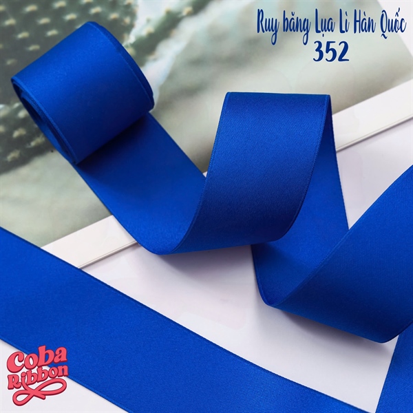 Rộng 38mm - Màu 352 - Ruy băng lụa nhám lì dày dặn