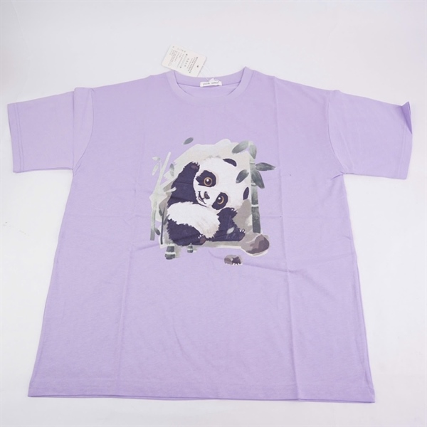 Áo thun tím in hình gấu trúc KG+