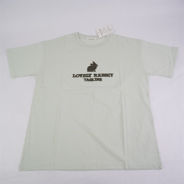 Áo thun xanh nhạt in hình thỏ KG+