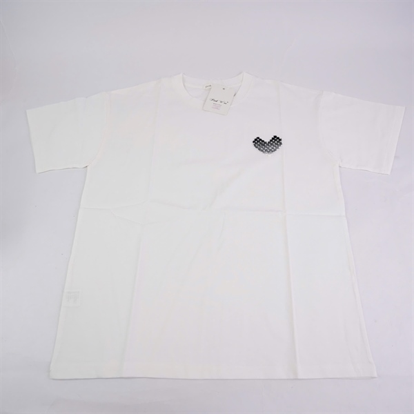 Áo thun trắng in trái tim KG+