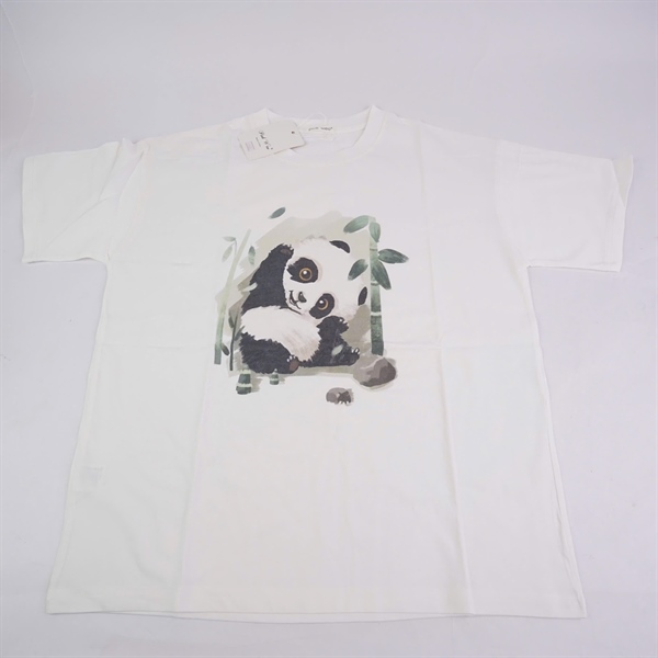 Áo thun trắng in hình gấu trúc KG+