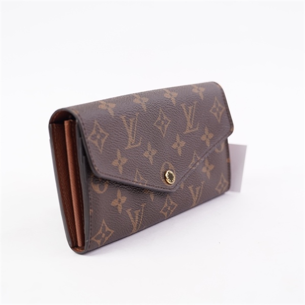Ví LV hoa nâu nút vàng (LT) KG+