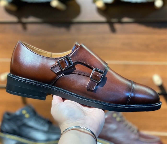Giày Beckman Double Monkstrap - Nâu