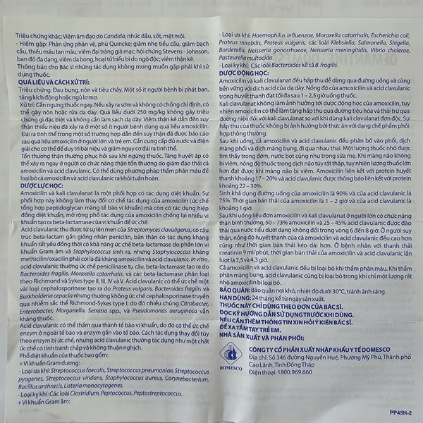 Thuốc Ofmantine 1g Domesco Kháng sinh điều trị nhiễm khuẩn Hộp 2 vỉ x 7 viên 4
