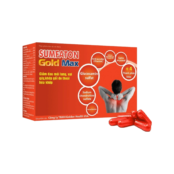 Viên nang Sumfaton Gold Max Golden health USA (Dùng cho người đau mỏi vai gáy) H*3 vỉ*10viên