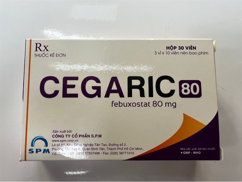 Thuốc Cegaric 80mg- Công ty cổ phần SPM- Thuốc Cơ Xương Khớp- Hộp 3 vỉ x 10 viên (Vỉ)