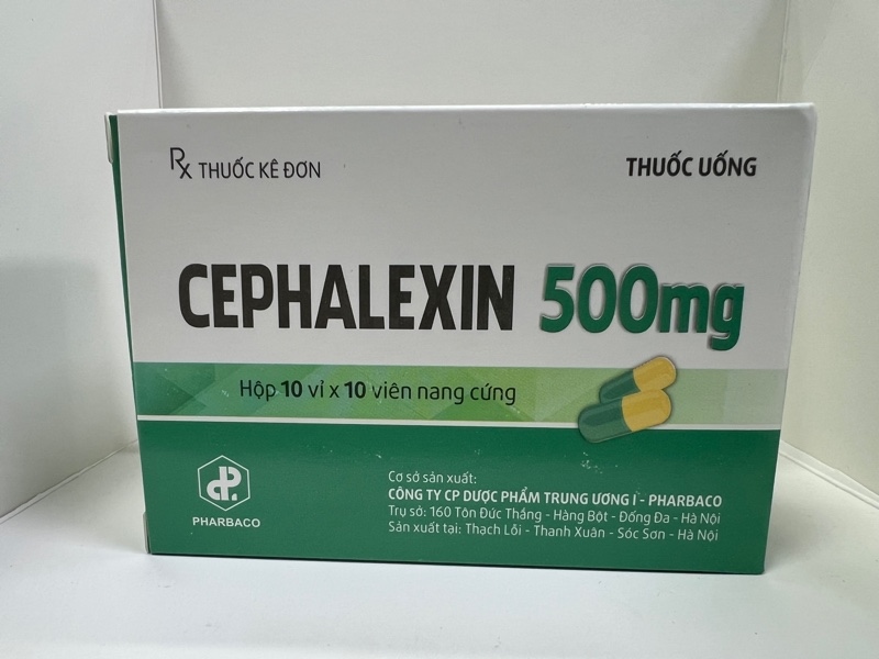 Thuốc Cephalexin 500mg- TW1- Điều trị nhiễm khuẩn do vi khuẩn- H*10vỉ*10viên