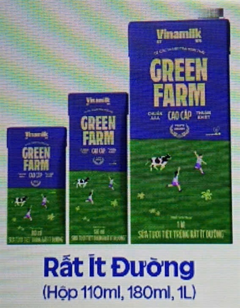 Sữa tươi tiệt trùng rất ít đường Vinamilk Green Farm 110ml