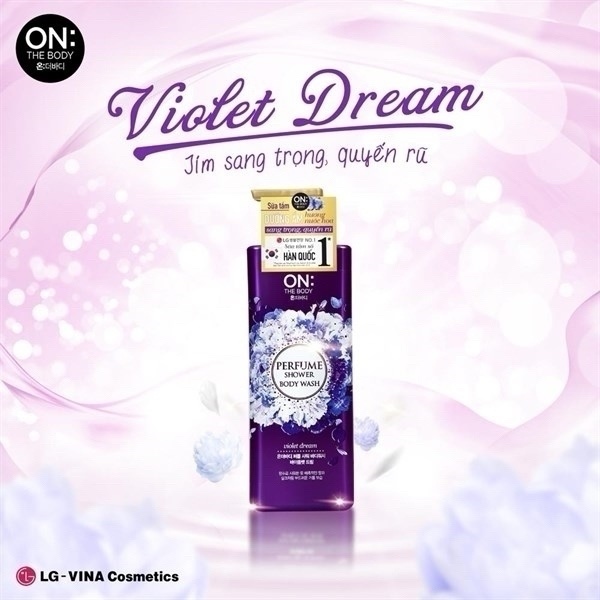 Sữa tắm on dưỡng ẩm Hương nước hoa violet dream 500g