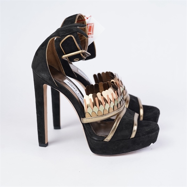 Giày Jimmy Choo đen cao 13p sz36 KG+