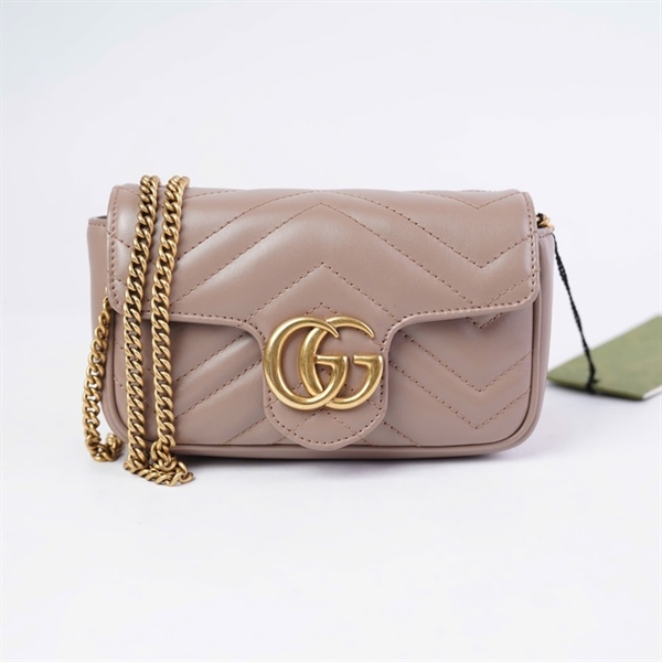 Túi GG Marmont nâu (476433-203887) sz16 KG+