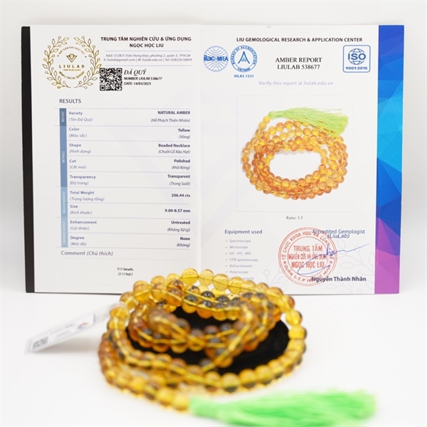 Chuỗi hổ phách 9mm 538677 kg+