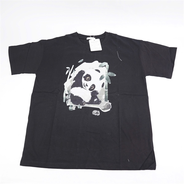 Áo thun đen in hình gấu trúc KG+