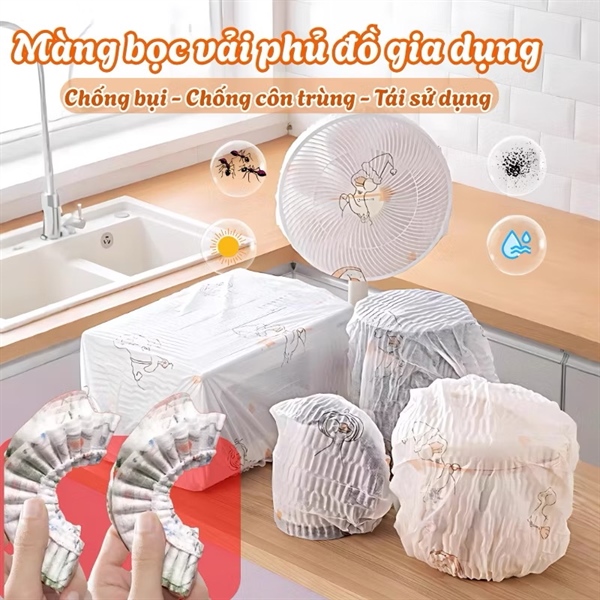 Combo 10 cái Màng bọc PE chống bụi SIZE LỚN 80x100cm - trắng đen