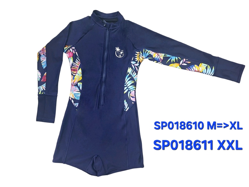 Đồ bơi nữ liền short tay dài COCONUT M=>XL, 30B307