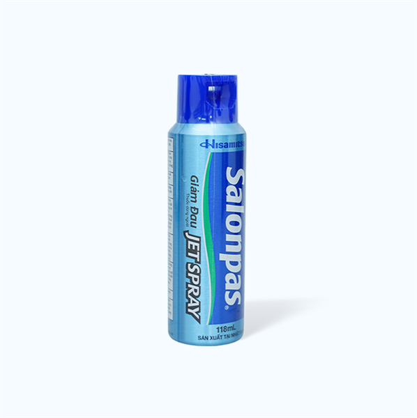 Xịt giảm đau Salonpas Jet Spray Hisamitsu giảm đau, kháng viêm do căng cơ, bong gân (118ml) Hisamitsu
