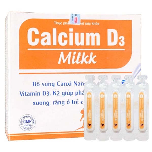 Calcium D3 Milkk Sanfordpharma bổ sung calci (H*20ống*10ml)
