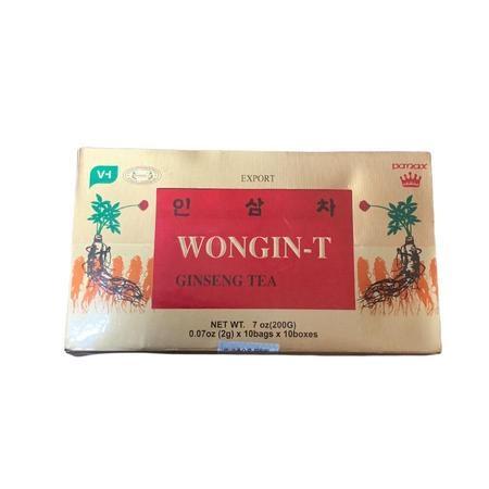 Chè sâm 2g vàng Wongin T-- Korean/Việt Hải - Hỗ trợ tăng cường sức khỏe- Cây 100 gói*2g