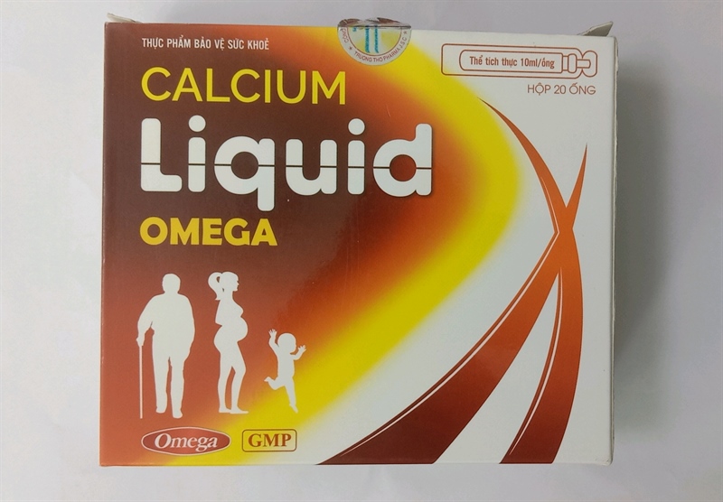 CALCIUM Liquid Omega Trường Thọ bổ sung calci (Hộp*4vỉ*5 ống*10ml)