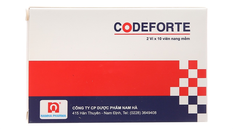 Thuốc Codeforte trị ho (hộp 2vỉ*10viên) - Nam Hà