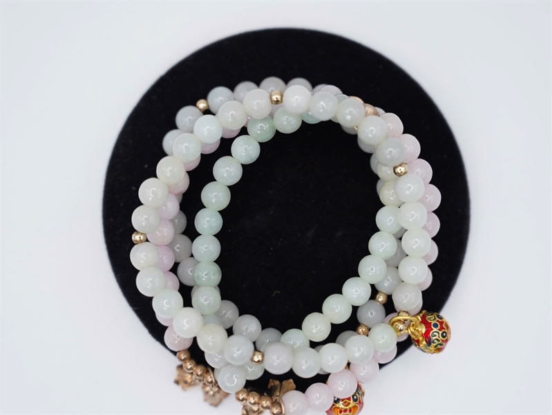 Vòng cẩm Myanmar mix xanh hồng KG+