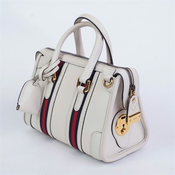 Túi GG Handle trắng kèm 2 chìa (F039089728) sz22 KG+