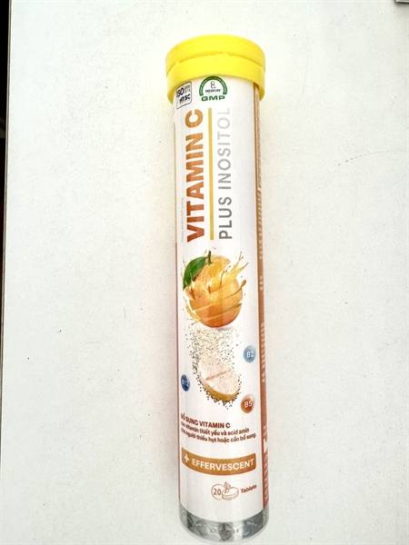 Sủi Vitamin C Plus Inositol Arova (Tuýp 20 viên)