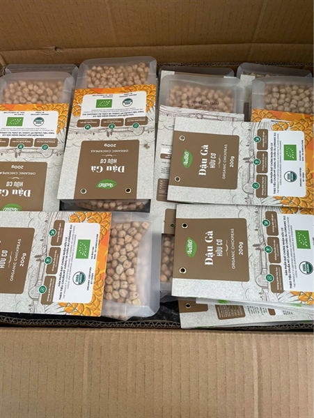 Đậu gà hữu cơ Anbio 200g (bóc vỏ) (Gói)