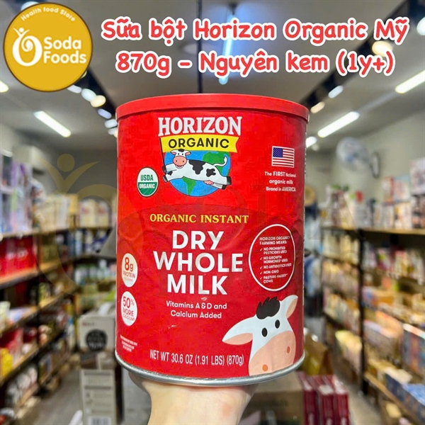 Sữa bột Horizon Organic Mỹ 870g - Nguyên kem (1y+)