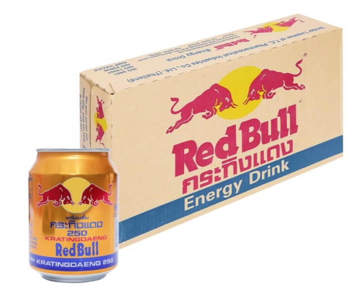 Nước tăng lực Bò cụng Redbull thái lon 250 ml 24 lon / thùng