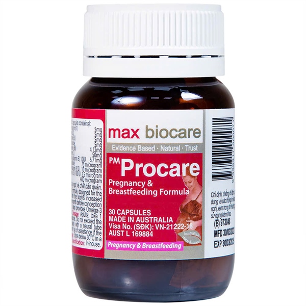 Thuốc Procare (Lọ*30viên) Thuốc bổ bà bầu - Australia
