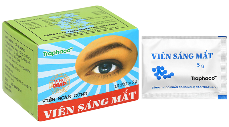Viên Sáng Mắt Traphaco điều trị mờ mắt, nhức mắt, khô mắt (H10 gói x 5g)