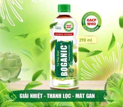 Trà thảo dược Boganic không đường 290ml (Kiện 4cọc x 6chai) - Traphaco