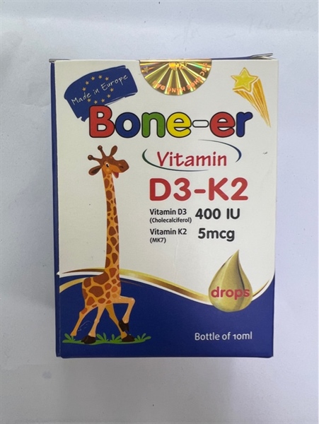 Bone-er Ba Lan Giúp Bổ sung Vitamin D3-K2 Lọ 10ml
