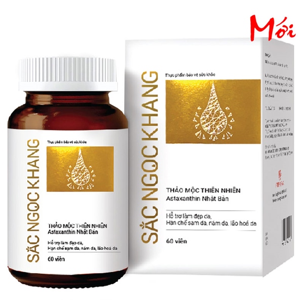 Viên uống Sắc Ngọc Khang, hỗ trợ điều trị nám da, sạm da, tàn nhang Hoa sen (HTP) lọ 60 viên