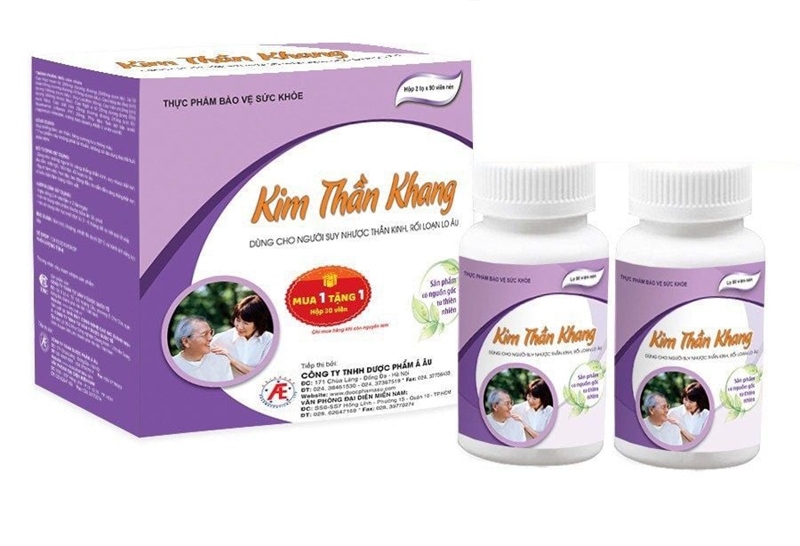 Kim thần khang (Hộp 2 lọ x 90 viên) (Combo mua 2 lọ tặng 1 hộp 3 vỉ) - á âu