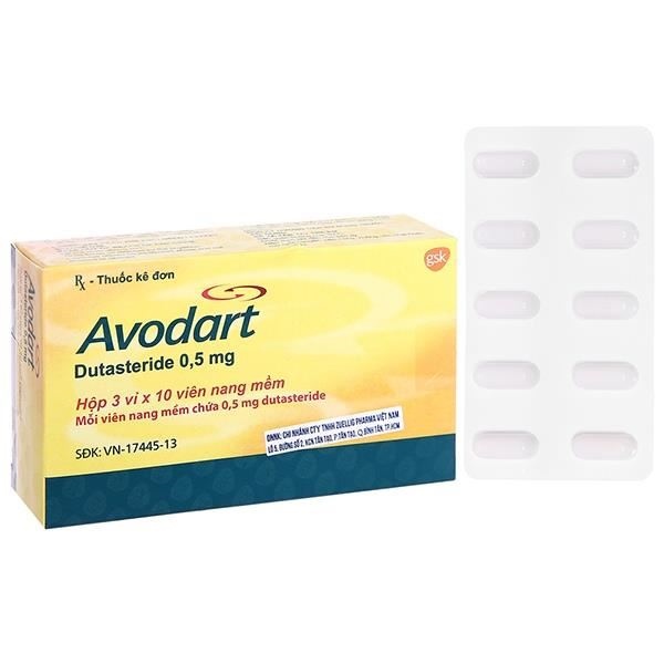 Thuốc Avodart 0,5mg (Hộp 3 vỉ x 10 viên) - Glaxo/Ba Lan
