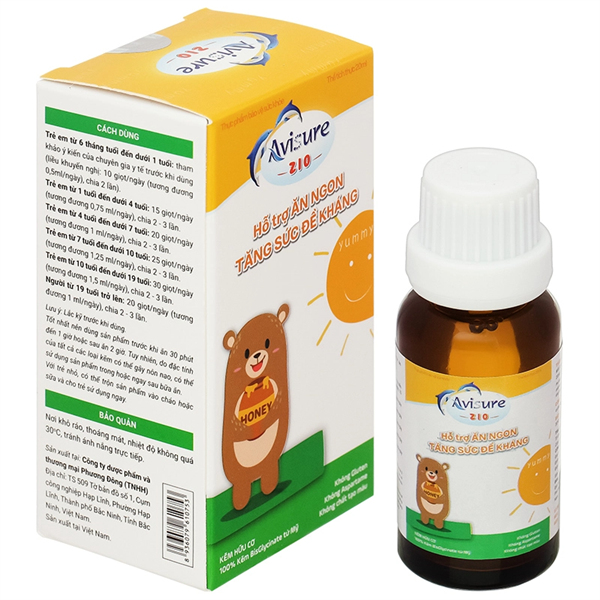 Siro Avisure ZiO 20ml (Hỗ trợ ăn ngon) - Phương Đông (Bảo Minh)